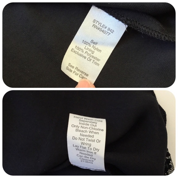 New CAbi Date Night Black Lace Tunic Top Belt Style# 942 New Without Tags M - Picture 7 of 9